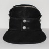 M43 OFFICER�S CAP W.SS BLACK PANZER
