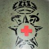 HELMET M33 R.E. RED CROSS