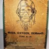 SCATOLA DI CARTONE MASCHERA OSSIGENO A-14 PILOTA USA