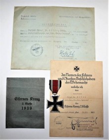 CROCE DI FERRO DI 2� CLASSE CON DOCUMENTI