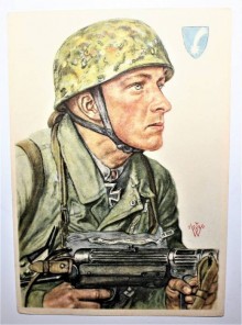 CARTOLINA PARACADUTISTI LUFTWAFFE 