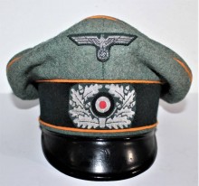 SCHIRMMUTZE ALTER ART UFFICIALE CAVALLERIA WEHRMACHT 