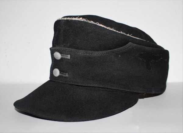 M43 OFFICER�S CAP W.SS BLACK PANZER