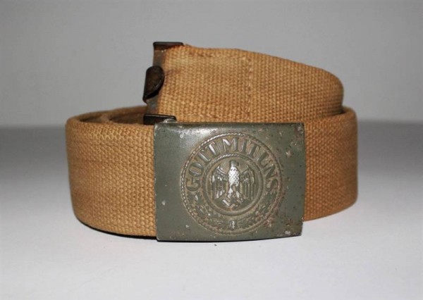 NCO TROPICAL DAK BELT AND BUCKLE WEHRMACHT 