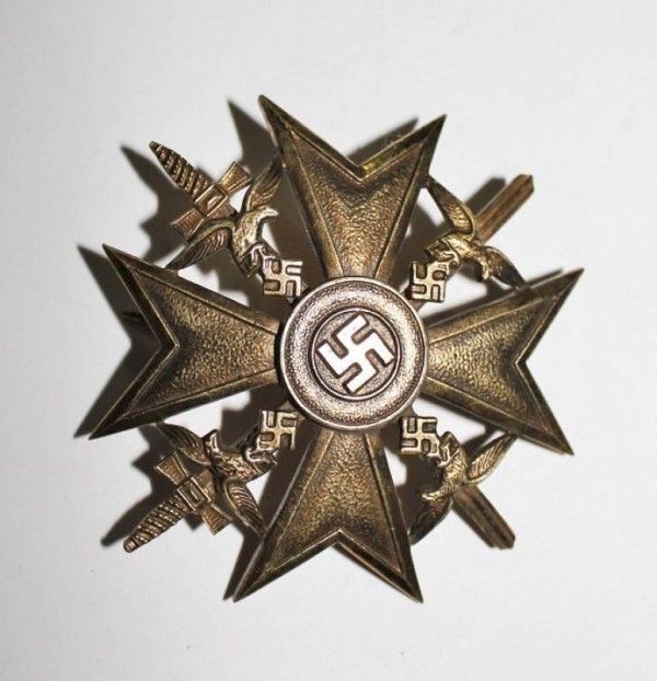 SPANISH CROSS WITH SWORDS - GOLD