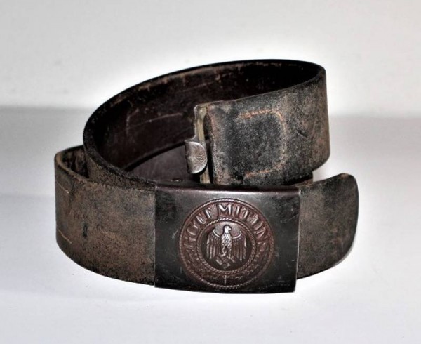 CINTURA E FIBBIA DA TRUPPA WEHRMACHT