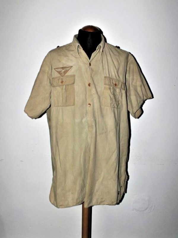 TROPICAL SERVICE YELLOW COTTON SHIRT LUFTWAFFE 