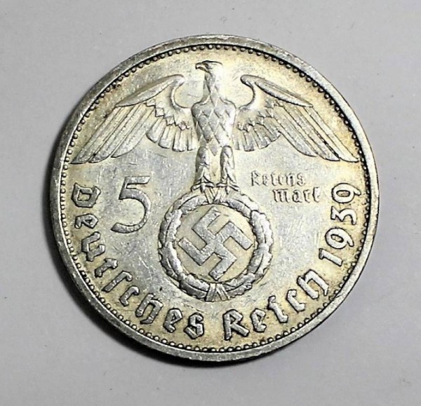 MONETA 5 REICHSMARK 1939