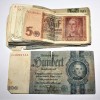 WWII GERMAN REICHSMARK BANKNOTES AND EXCHANGE DOCUMENT